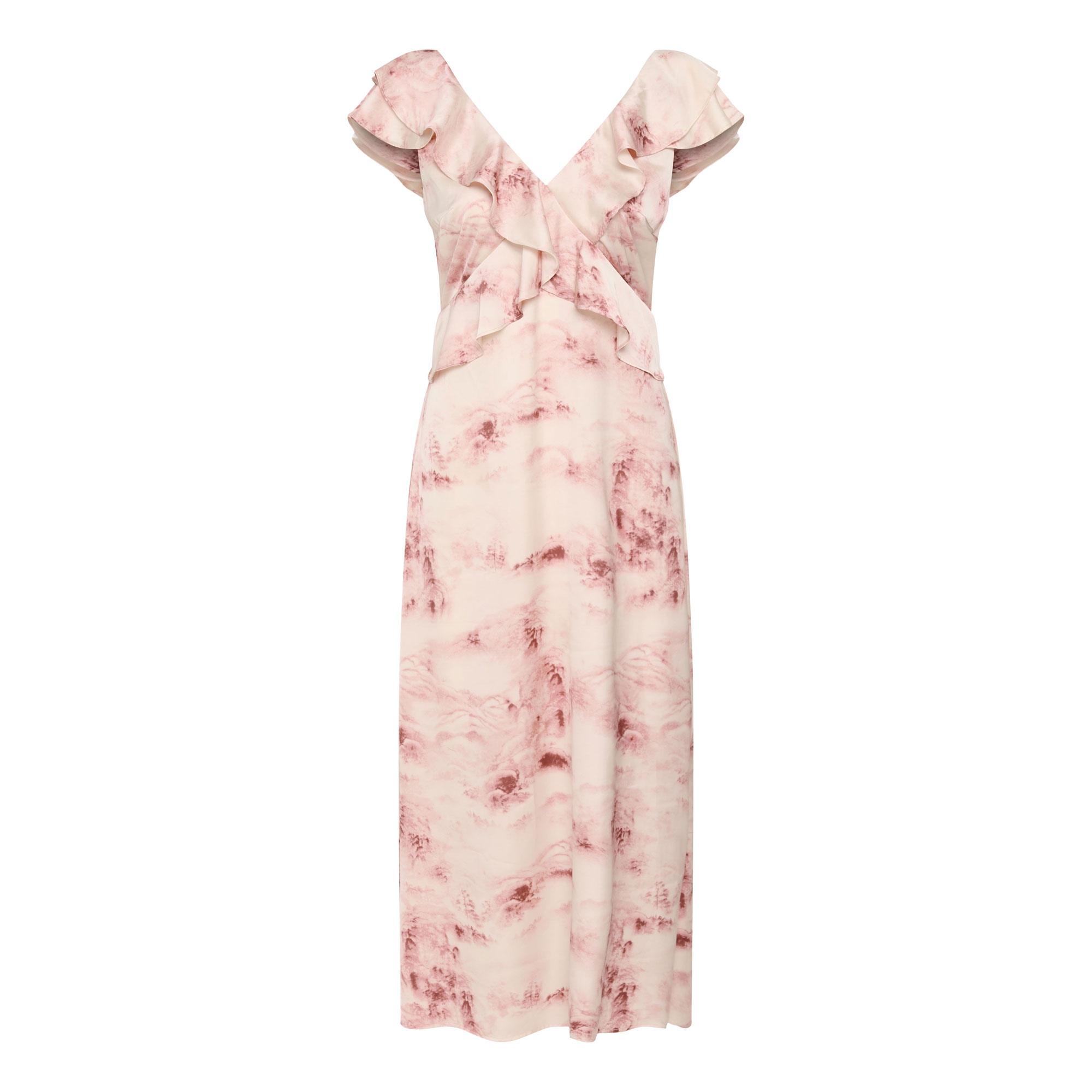VAN GRAAF Kaffe Damen Rosa Kleid Kasadie Elastische Taille Größe 42 - Bild 3