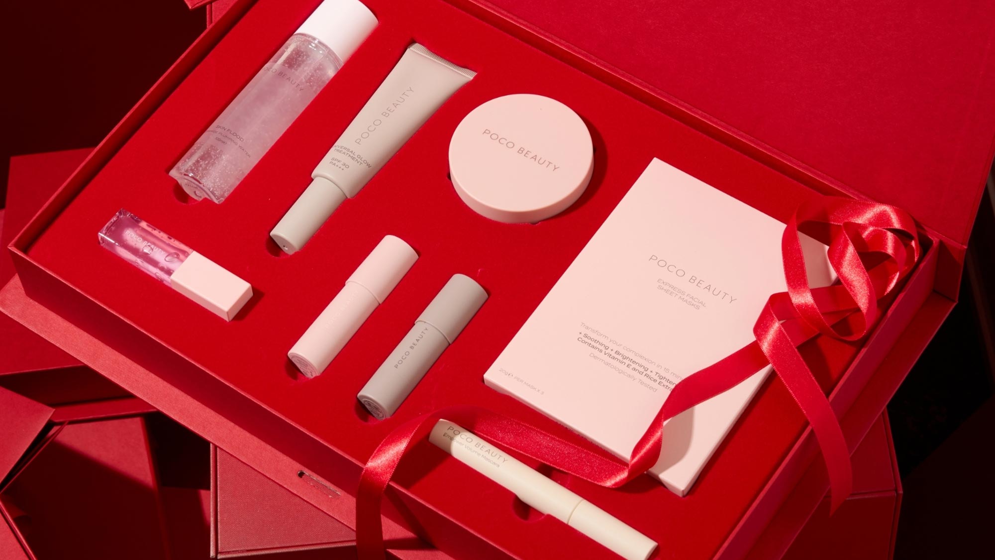 poco beauty in red gift sets