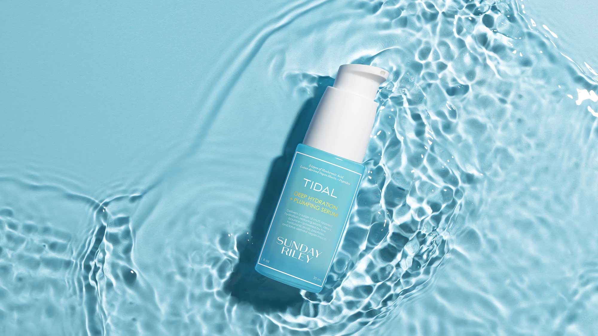 Sunday Riley Tidal Deep Hydration and Plumping serum for summer skincare