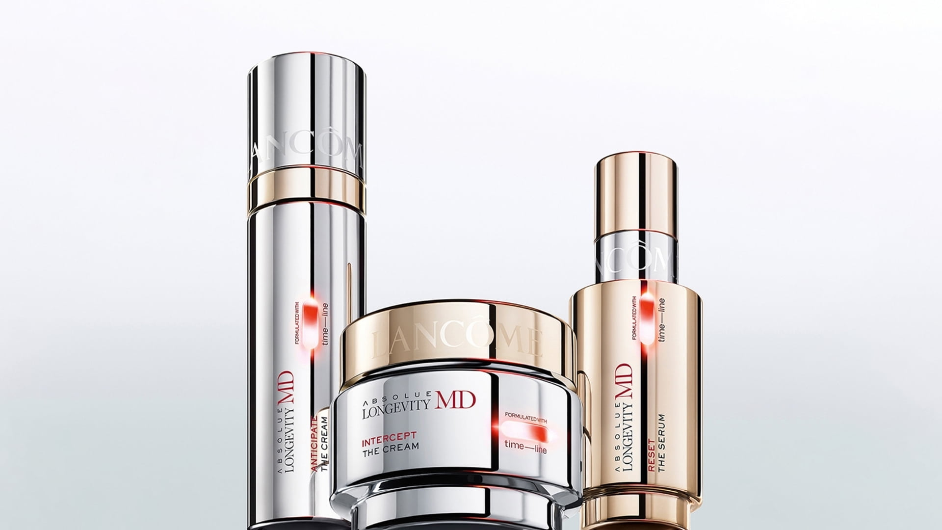Lancôme Absolue longevity skincare range with personalised anti-ageing products in neutral packaging
