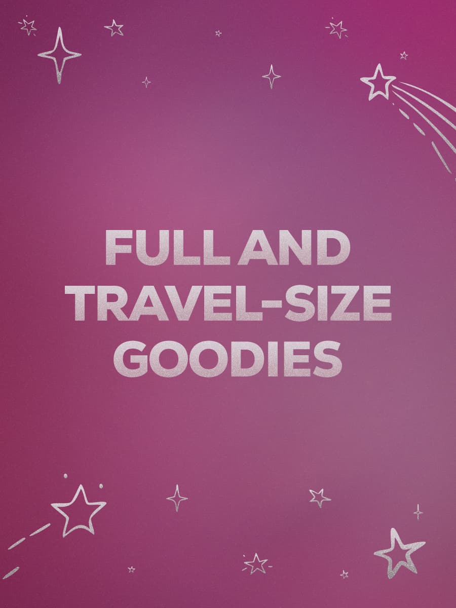 Full and travel-sized goodies