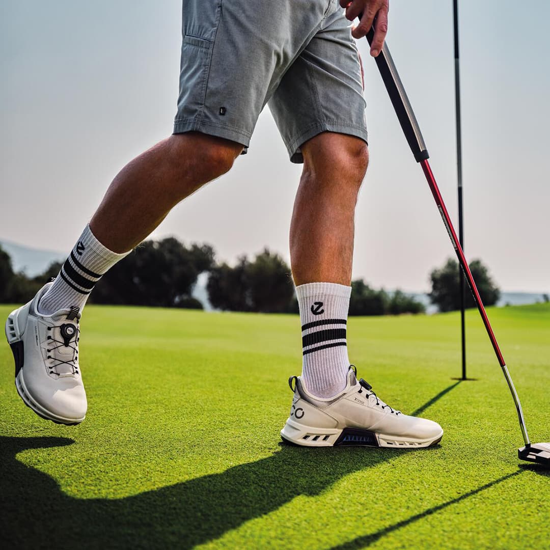 Performance golf trainers combining style, comfort and stability for playing the course.