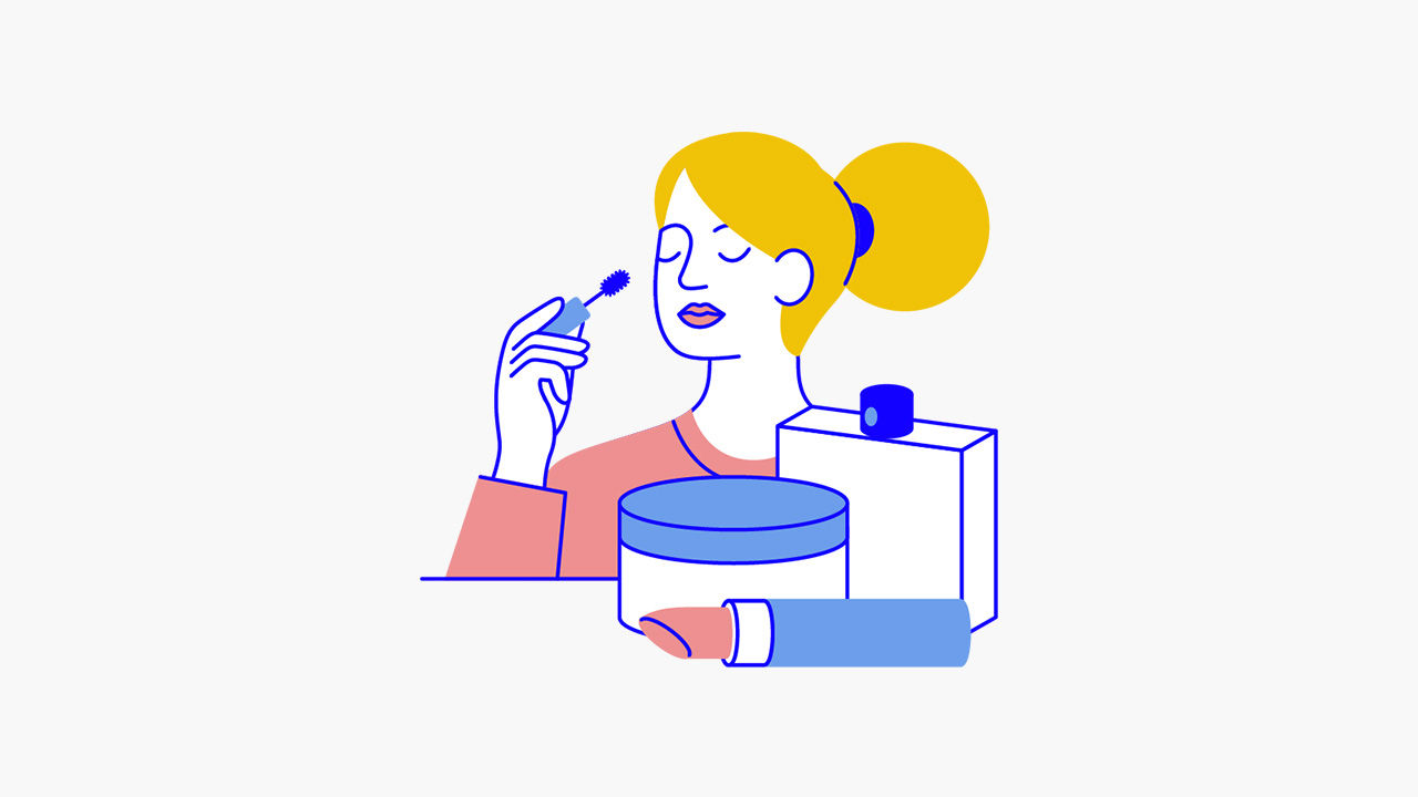 illustration of makeup