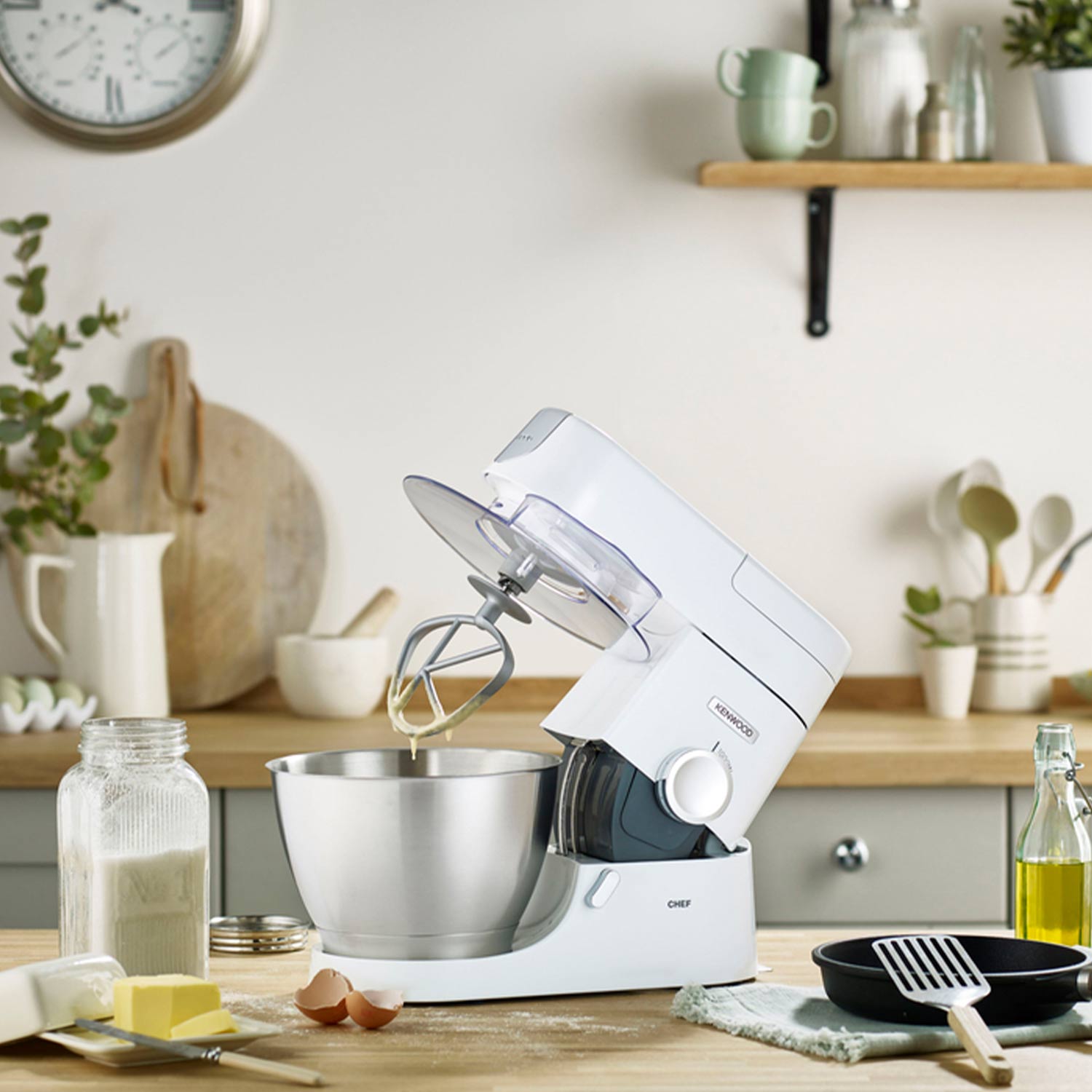electrical mixer on kitchen countertop