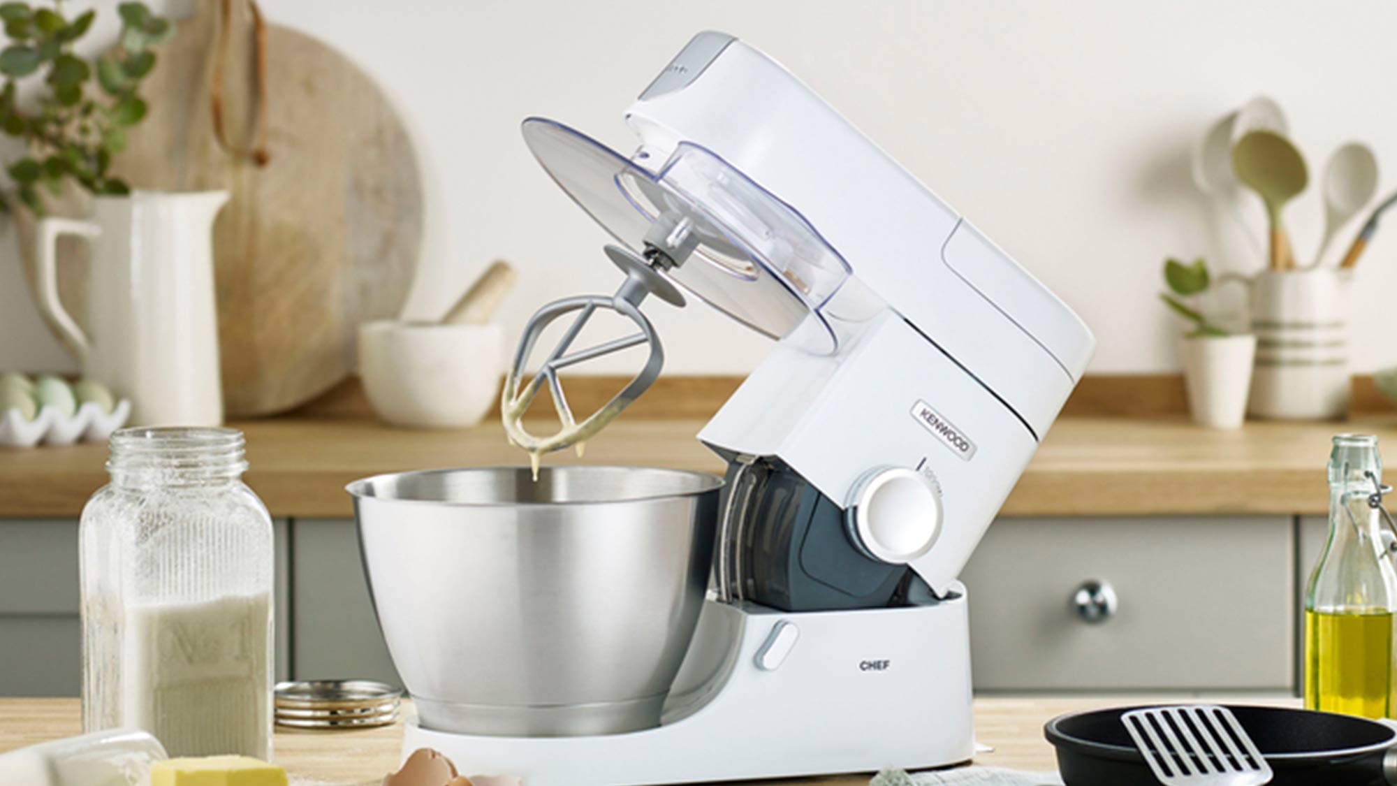 electrical mixer on kitchen countertop