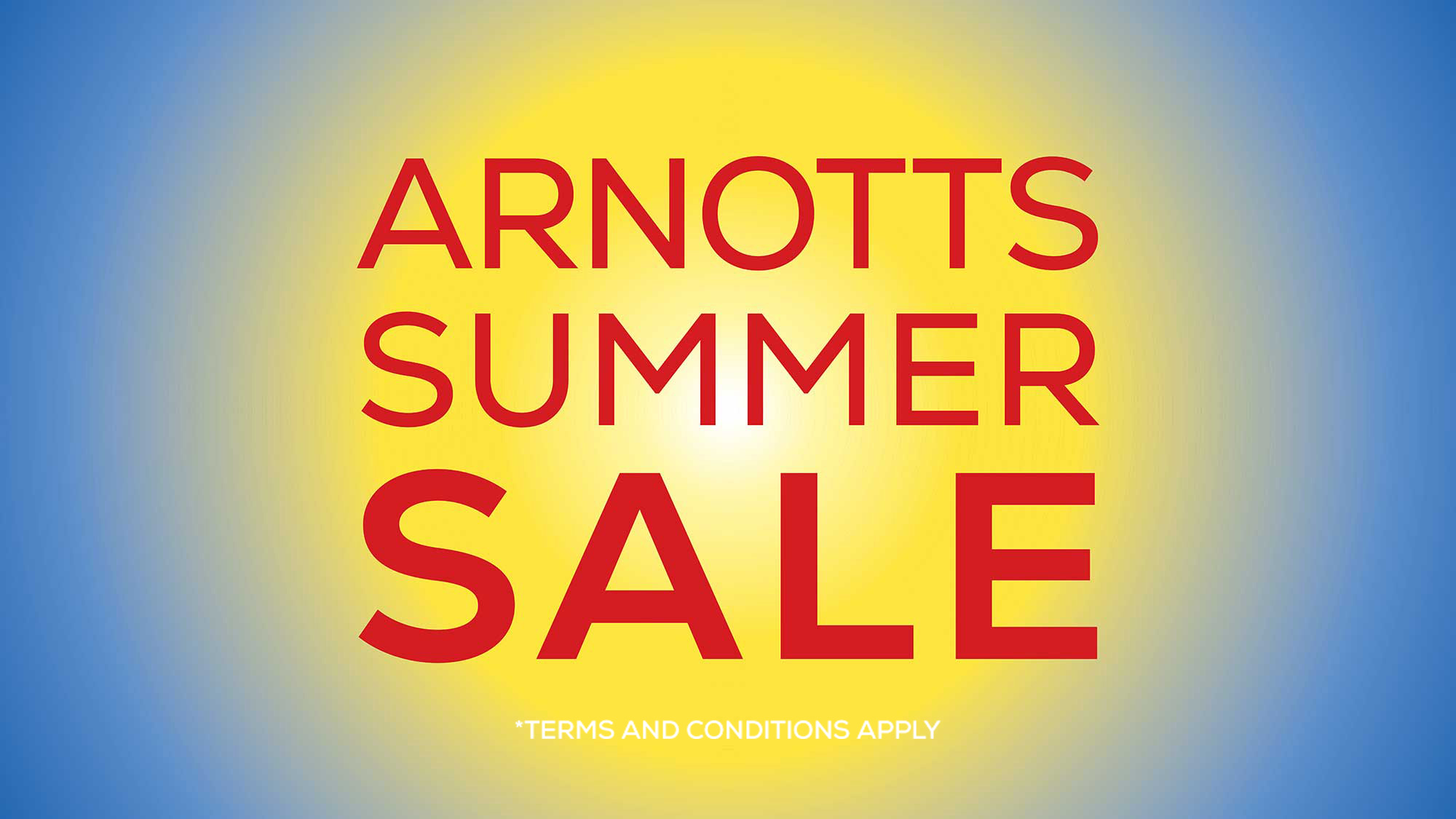 Red winter sale graphic with white text.