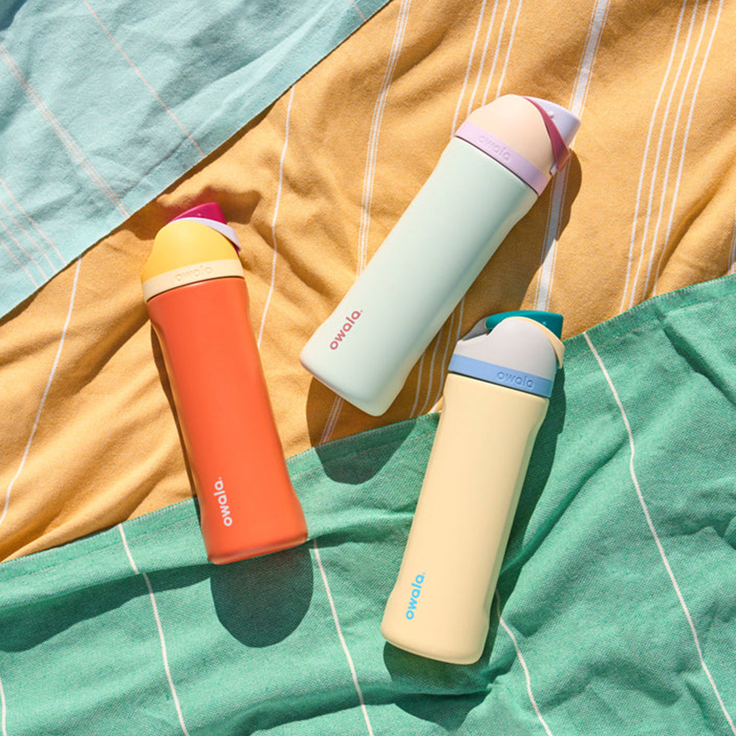 Happy Hydrating promotional banner for water bottles and hydration products