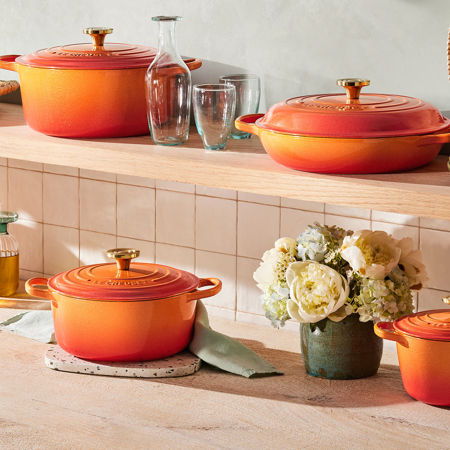 Le Creuset cookware and kitchen pieces collection