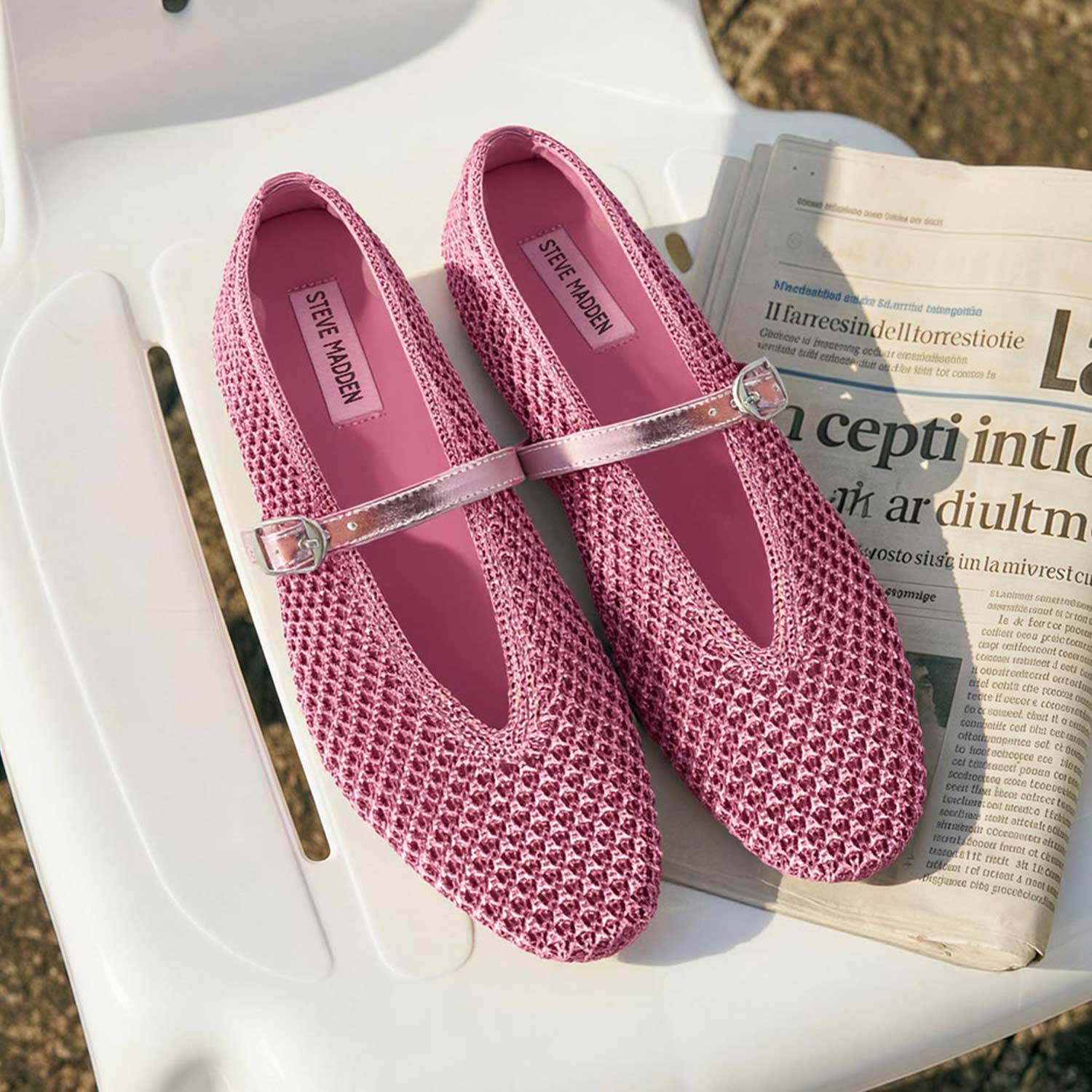 Promotional banner for summer shoes collection with text 'Step Into Summer'