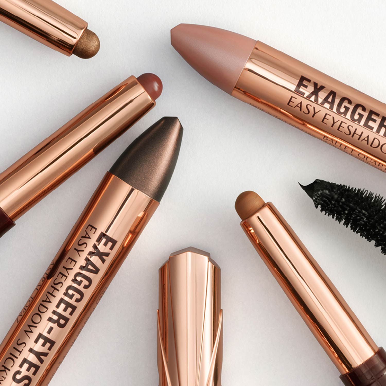 Charlotte Tilbury Exagger-Eyes eyeshadow sticks for quick makeup application