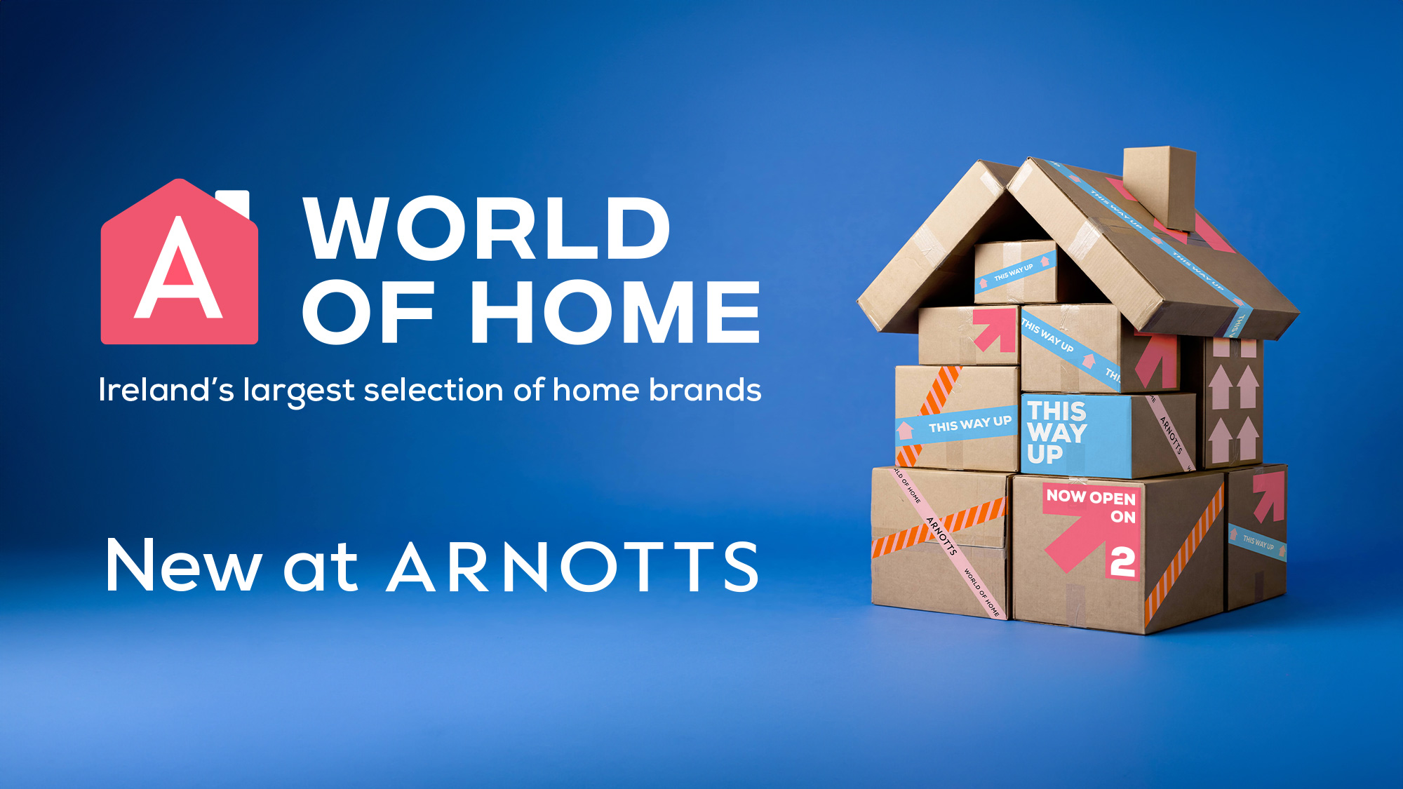 World of Home house-shaped gift box with opening offers on home brands