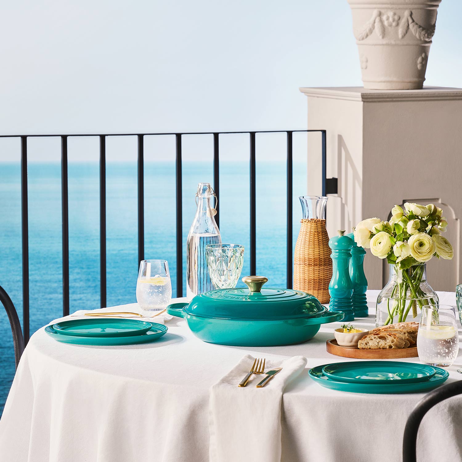Dinnerware and tableware collection for entertaining in the kitchen and garden