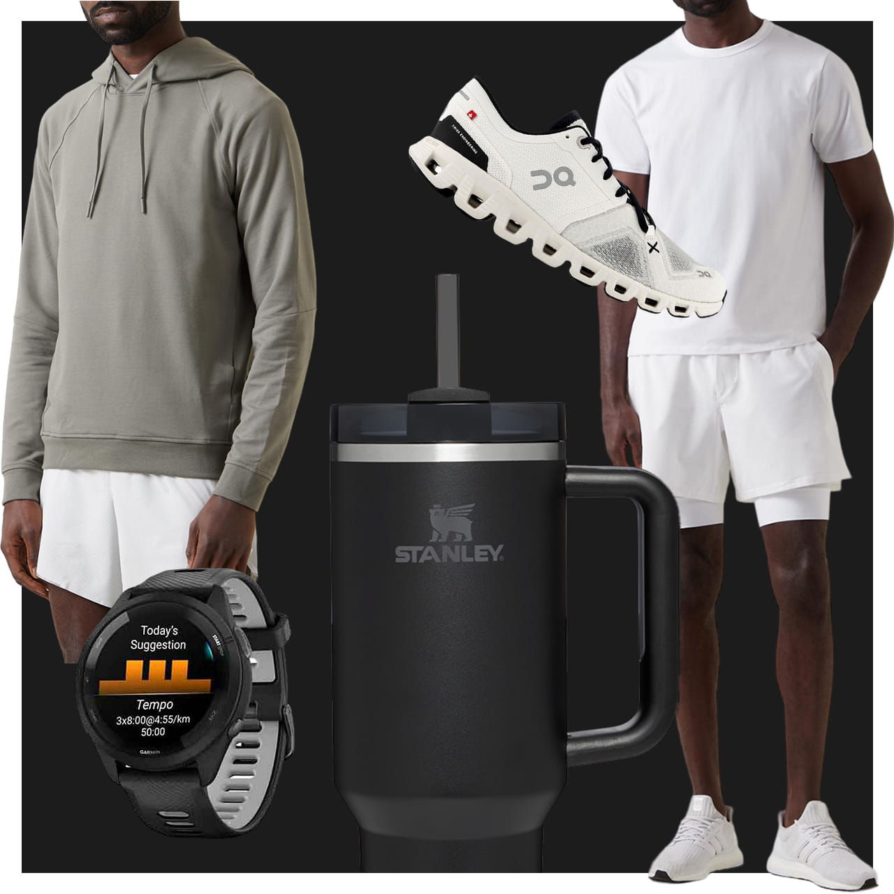 collage of products next to a black stanley cup