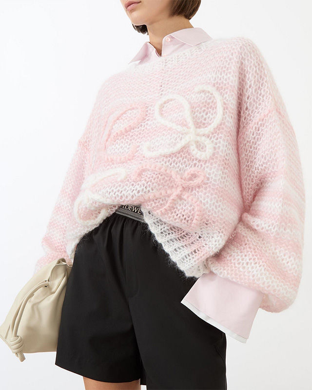 woman in pink knitted sweater