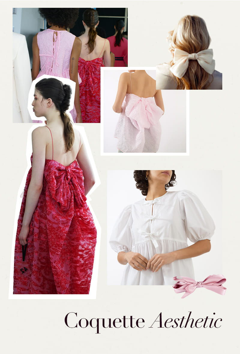 collage of models wearing dresses