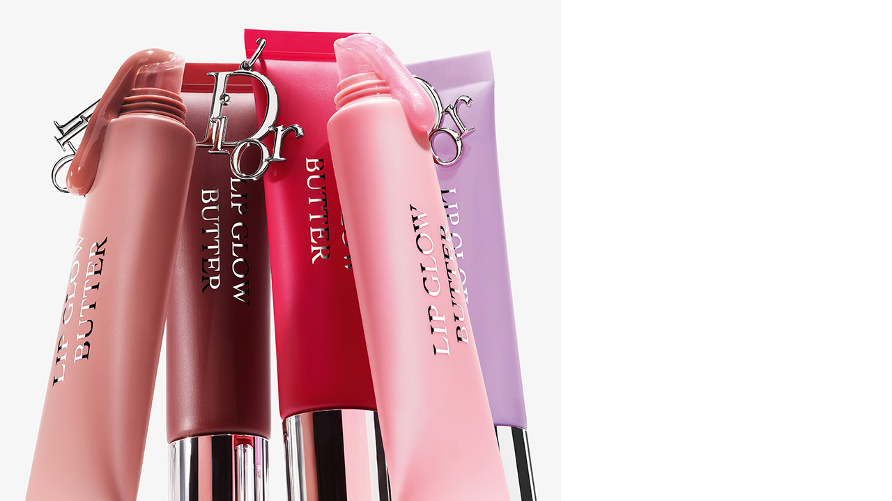 Dior Lip Glow Butter product range in different shades