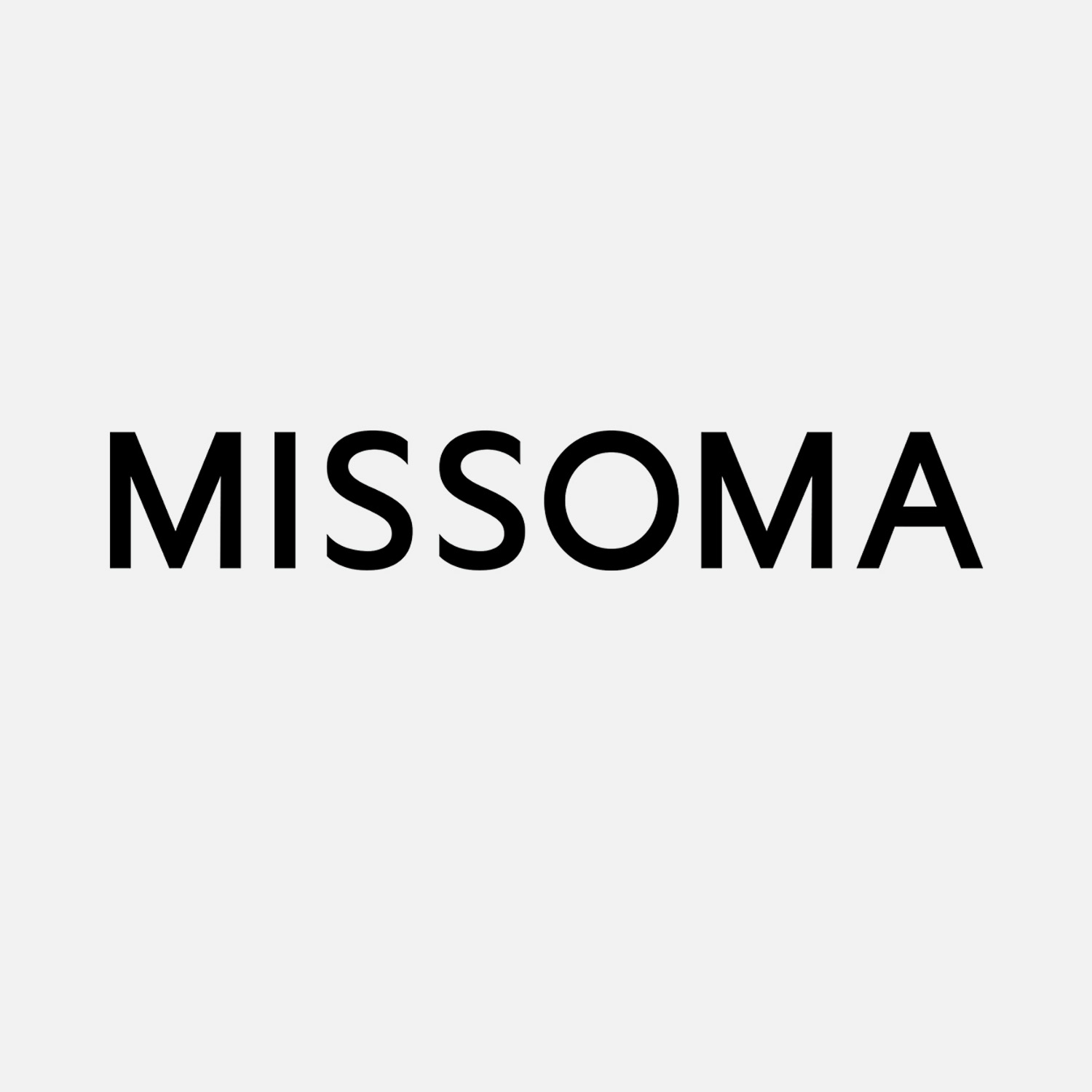 The image features the word 'MISSOMA' in bold black text on a light gray background.