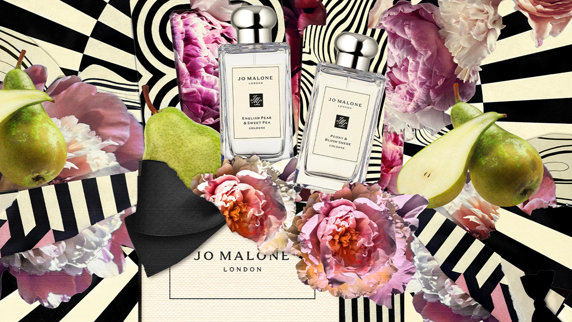 Jo Malone London fragrances next to a cup of tea