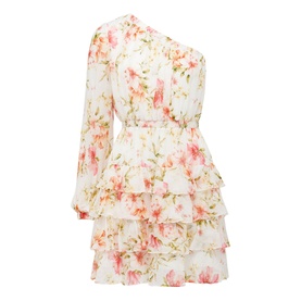 Priya One Shoulder Ruffle Dress