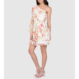 Priya One Shoulder Ruffle Dress