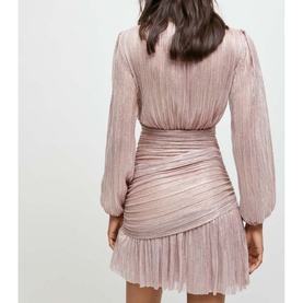 Runnylo Draped Lurex Dress