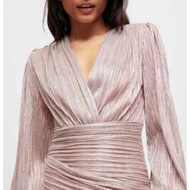 Runnylo Draped Lurex Dress