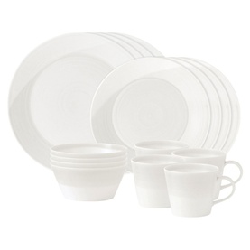 1815 White 16 Piece Dinner Set