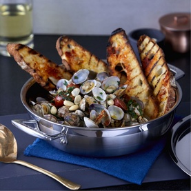 3-Ply Stainless Steel Shallow Casserole 24cm