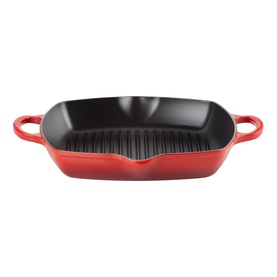 Signature Cast Iron Deep Square Grill 30cm Cerise
