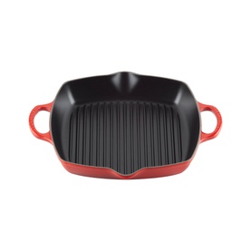 Signature Cast Iron Deep Square Grill 30cm Cerise