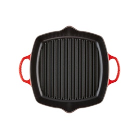 Signature Cast Iron Deep Square Grill 30cm Cerise