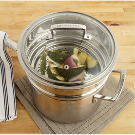 3-Ply Stainless Steel Multi Steamer With Glass Lid