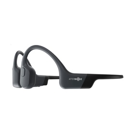 Harman Kardon Aeropex Headphones in black, open-ear bone conduction design with wraparound frame and ear hooks