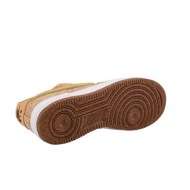 Nike Air Force 1 07 Trainers in multi, sole view showing brown rubber outsole with circular tread pattern and white midsole