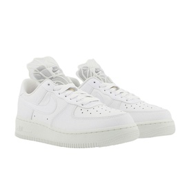 Nike Air Force 1 07 Trainers in white, low top with chunky white rubber sole, lace fastening and contrast swoosh branding