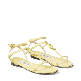 Alodie Sunbleached Nappa and Patent Leather Sandals