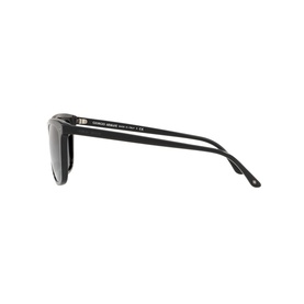 Giorgio Armani Square Sunglasses AR8107 53 in black, side profile view showing slim temple arm with gold logo detail