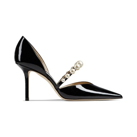 Aurelie 85 Pearl-Embellished Patent Leather Pumps