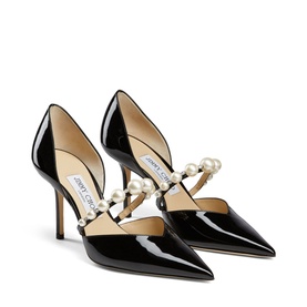 Aurelie 85 Pearl-Embellished Patent Leather Pumps