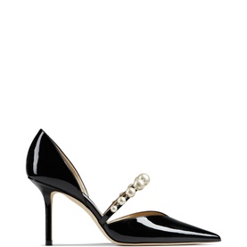 Aurelie 85 Pearl-Embellished Patent Leather Pumps