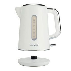 Kenwood Abbey Lux 1.7L Kettle in white with silver trim, water level window, and 360&deg; base