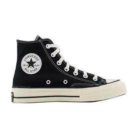 Converse All Star 70 Classic High-Top Trainers in black canvas with white laces, contrast stitching, and off-white sole
