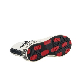 Converse All Star Hi 70s Trainers in black, showing red and dark rubber sole with textured grip pattern and canvas upper detail