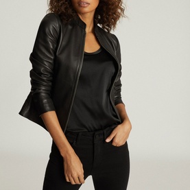 Allie Leather Biker Jacket