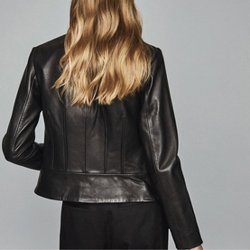 Allie Leather Biker Jacket