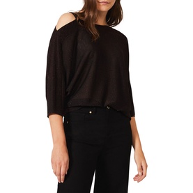 Aine Shimmer One Shoulder Knit Top
