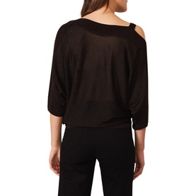 Aine Shimmer One Shoulder Knit Top