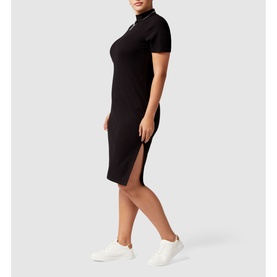 Aisha High Neck Rib Dress