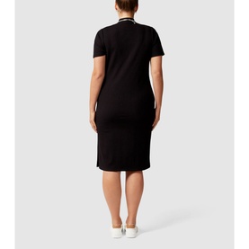Aisha High Neck Rib Dress