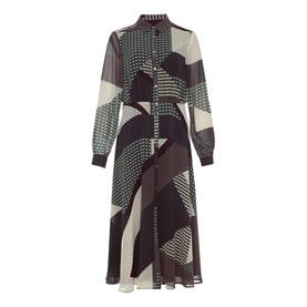 Alaina Geometric Print Shirt Dress